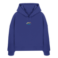 Club Vacation Boxcut Hoodie - worker blue - Womens Organic Boxcut Hoodie