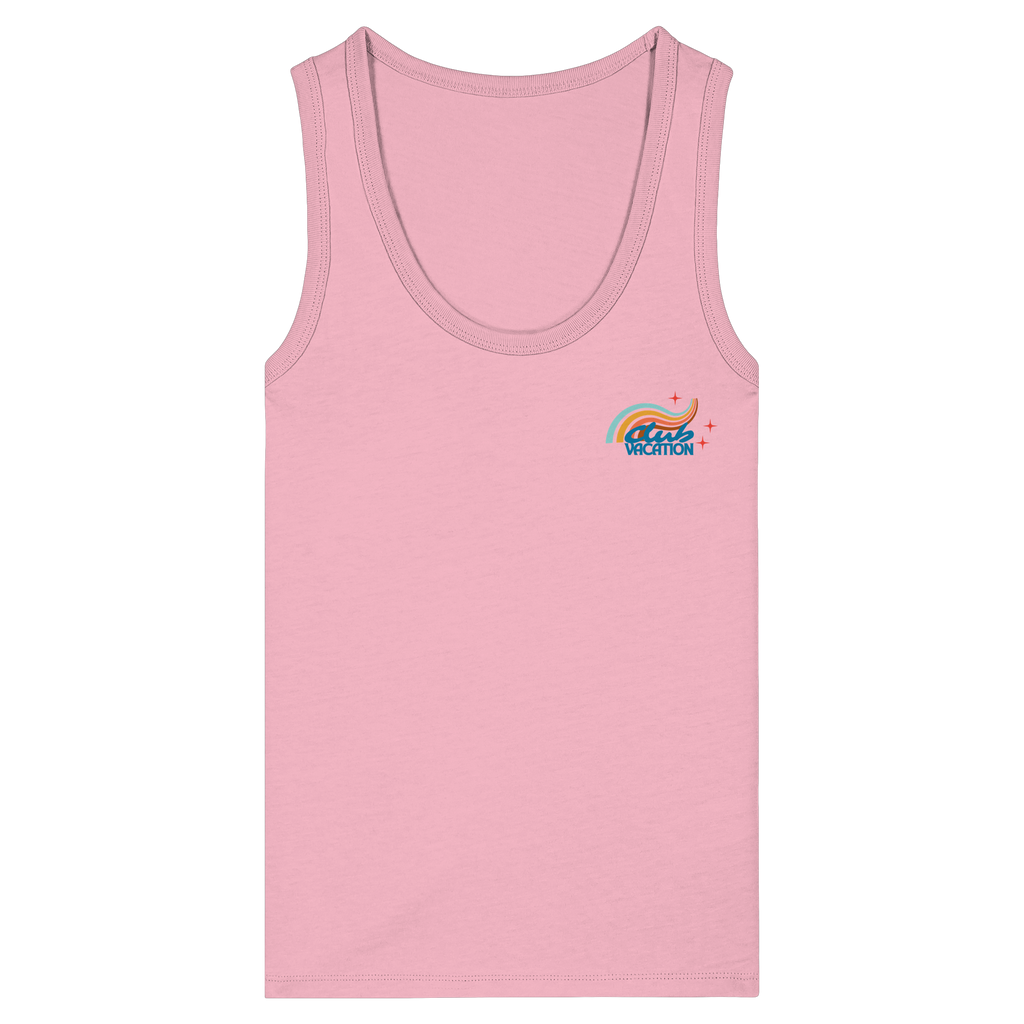 Club Vacation Tank-Top - cotton pink - Womens Organic Fitted Tank Top