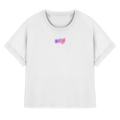 Happy T-Shirt - white - Womens Organic Rolled Sleeves T-Shirt